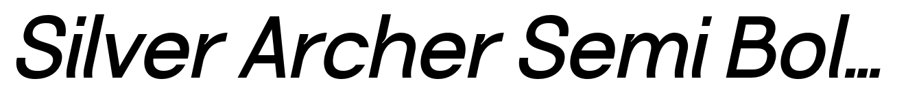 Silver Archer Semi Bold Italic